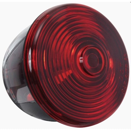 Optronics Red Stud Mount Stop/Turn/Tail Light With License Illuminator, Self Grounding, Driver Side ST25RB